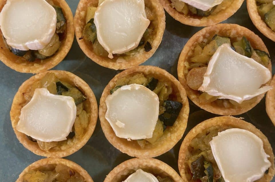 Mini sablé chèvre et courgette